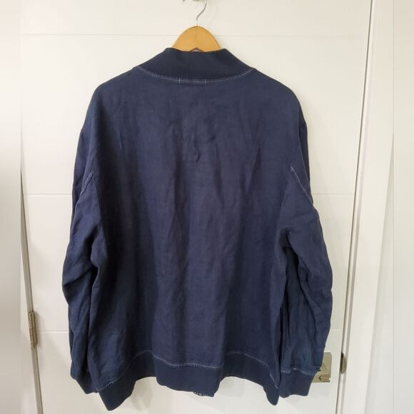 Raffi Linen Bomber Jacket Size XXL - Picture 2 of 9